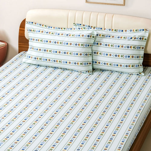 Blooming Garden Pure Cotton Queen Size Bedding Set 254x229cm