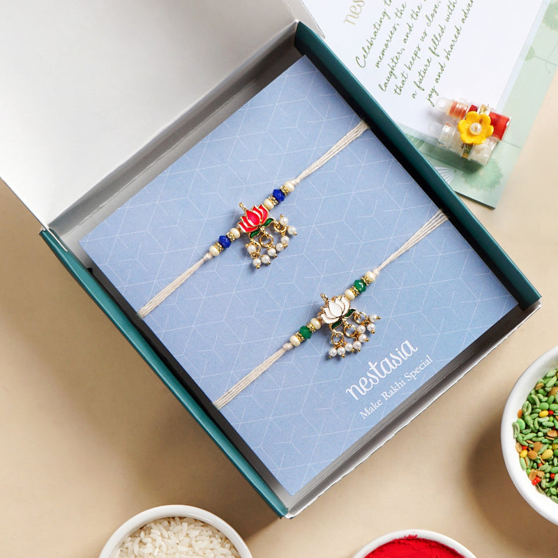 Blooming Lotus Rakhi Gift Set