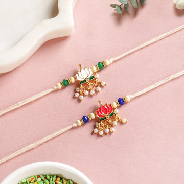 Blooming Lotus Rakhi Gift Set