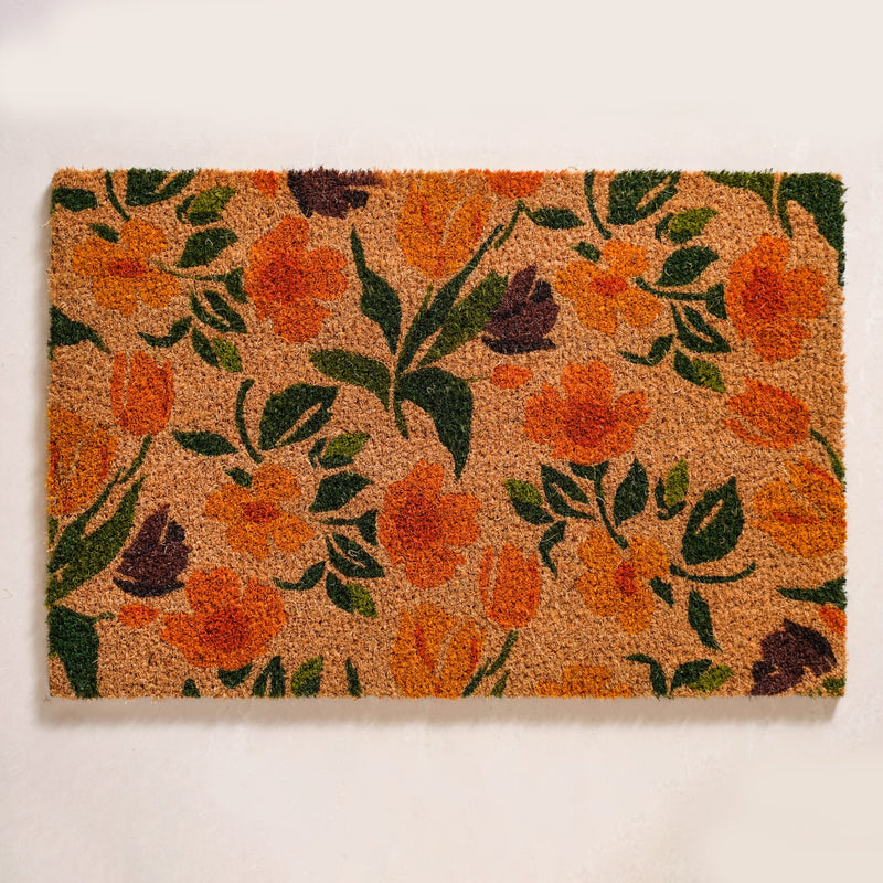 Blooming Daffodils Printed Coir Doormat
