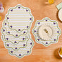 Bloom Lines Cotton Embroidered Table Mat Set Of 6