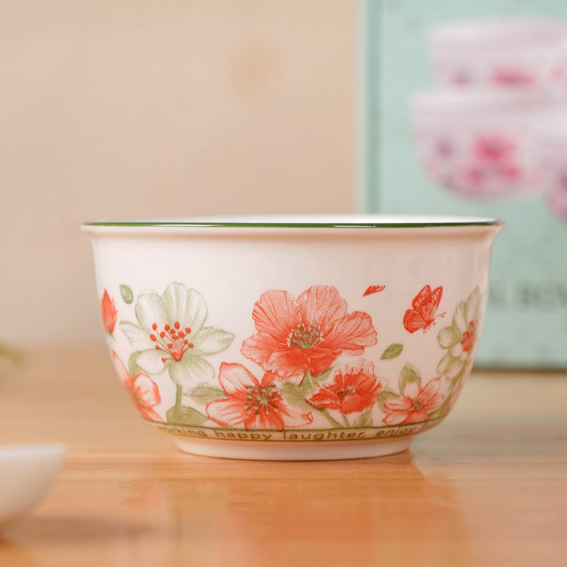 Blossom Charm Set Of 4 Bowls And Spoons 400ml