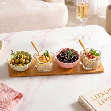 Blossom Bowls Serving Platter With Spoon Set Of 7