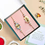 Blossoming Blue Floral Rakhi Gift Set