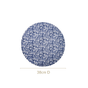 Blue And White Intrecciato Weave Round Table Mat Set Of 6