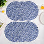 Blue And White Intrecciato Weave Round Table Mat Set Of 6