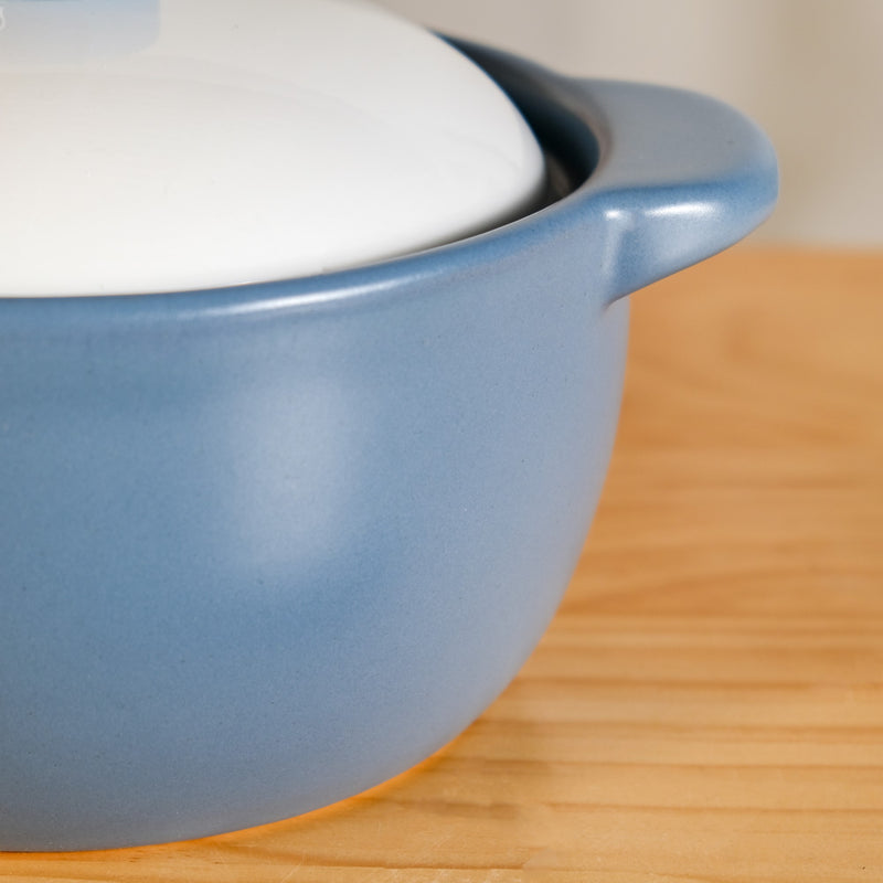 Blue And White Stovetop Ceramic Cookware 2000ml