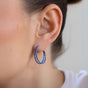 Blue Double Layered Hoop