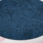 Blue Embossed Hibiscus Round Placemats Set Of 6