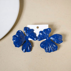 Blue Petal Earrings