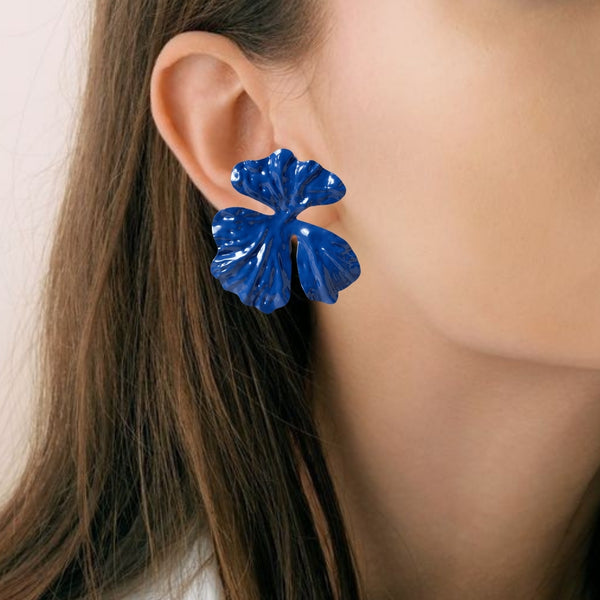 Blue Petal Earrings