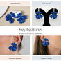 Blue Petal Earrings