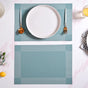 Blue Reversible Dining Table Mats Set Of 6