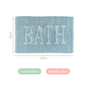 Ivory Blue Absorbent Bathroom Mat Large 32x20 Inch