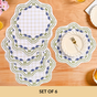 Blue Ivy Cotton Embroidered Table Mat Set Of 6