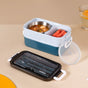 Stackable Insulated Lunch Box With Cutlery Blue 1050ml