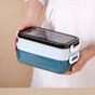 Stackable Insulated Lunch Box With Cutlery Blue 1050ml