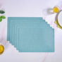 Blue Chenille Pattern Tablemat Set Of 6