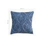 Blue Stonewash Paisley Embroidered Cotton Cushion Cover