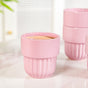 Blush Pink Ceramic Stackable Cup Set Of 4 280ml