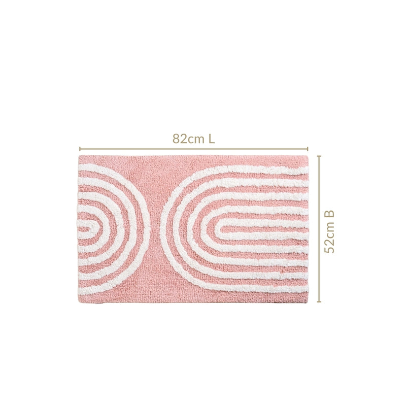Blush Pink Shag Floor Mat 82x52 Inch