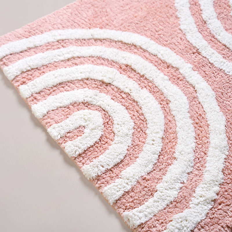 Blush Pink Shag Floor Mat 82x52 Inch
