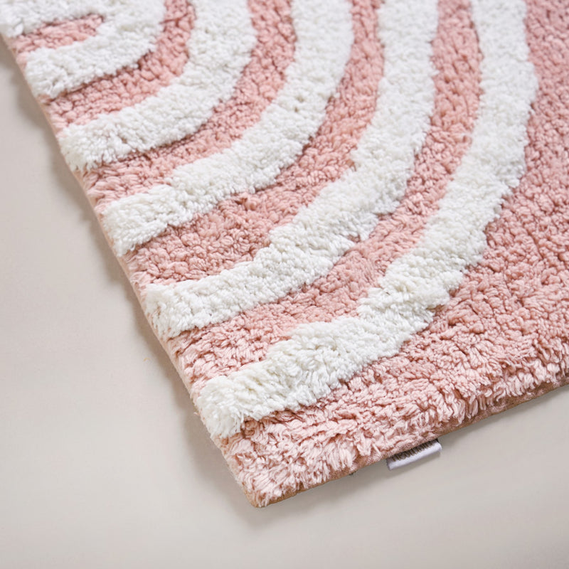 Blush Pink Shag Floor Mat 82x52 Inch