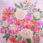 Blush Breeze Embroidered Stripe Cotton Cushion Cover 40x40cm