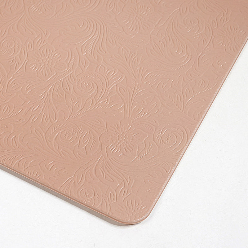 Blush Peach Embossed Table Mat Set Of 6