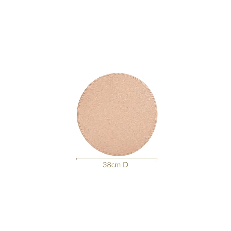Blush Peach Round Table Mat Set Of 6