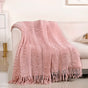 Blush Pink Feather Soft Throw Blanket