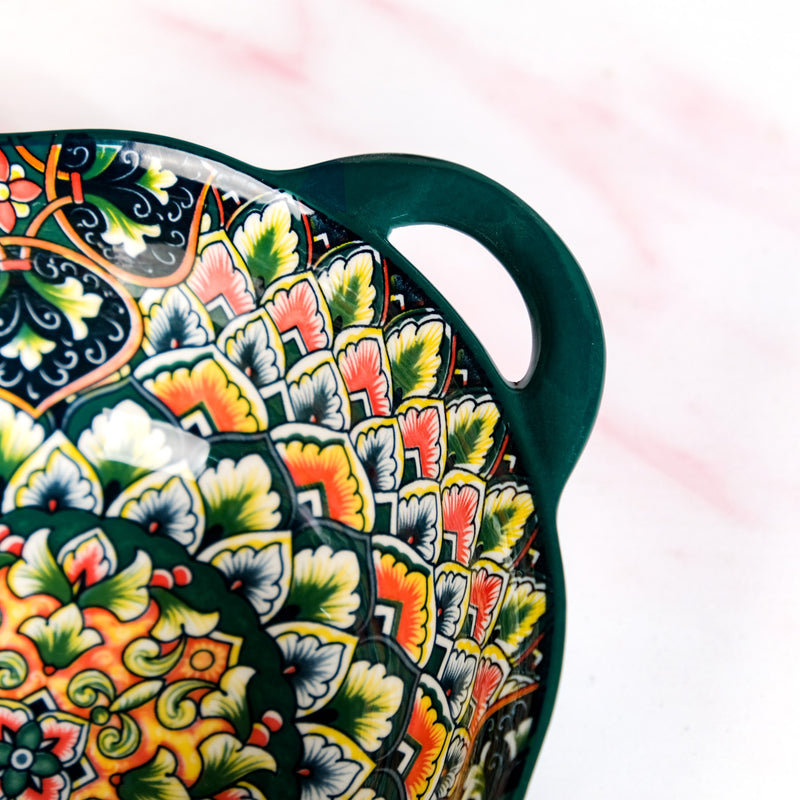 Boho Ceramic Serving Bowl Green 1500ml