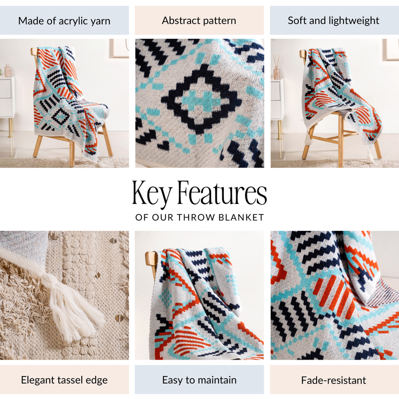 Boho Print Cosy Couch Throw