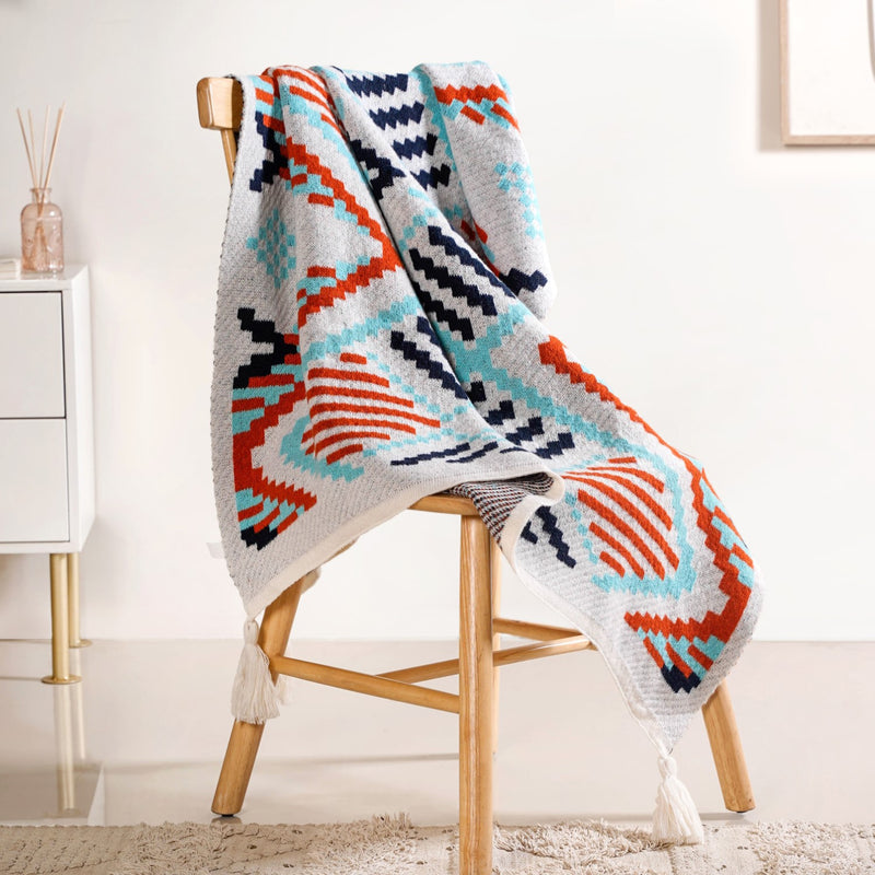 Boho Print Cosy Couch Throw