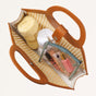 Boho Rattan Tan Basket Handbag