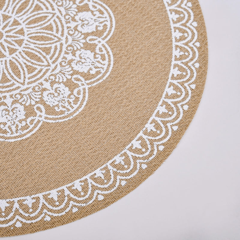 Boho White Mandala Table Mat Set Of 6