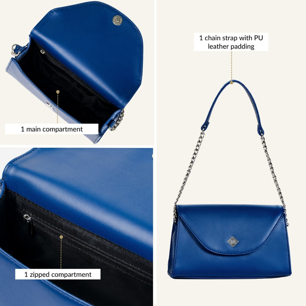 Soi Lisse Blue Shoulder Bag