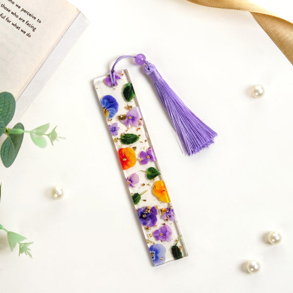 Purple Grove Flower Bookmark