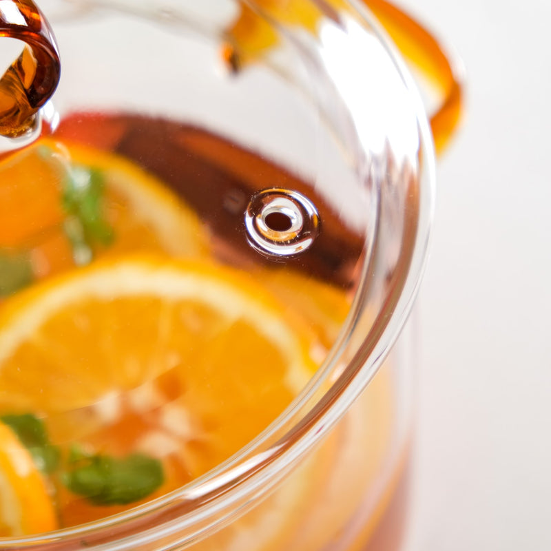 Borosilicate Cooking Pot With Tinted Handles 1600ml