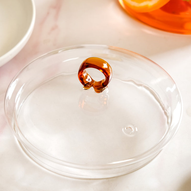 Borosilicate Cooking Pot With Tinted Handles 1600ml