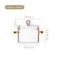 Borosilicate Cooking Pot With Tinted Handles 1600ml