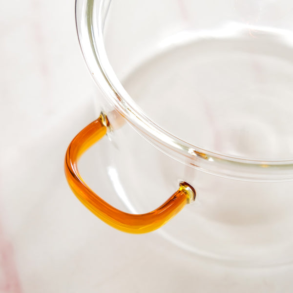 Borosilicate Cooking Pot With Amber Handles 1600ml