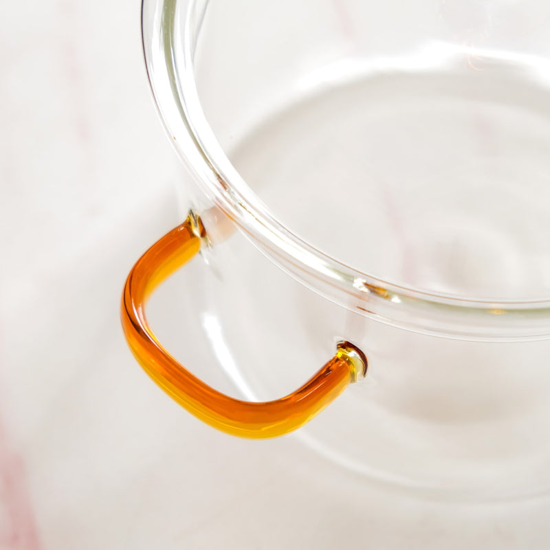 Borosilicate Cooking Pot With Tinted Handles 1600ml