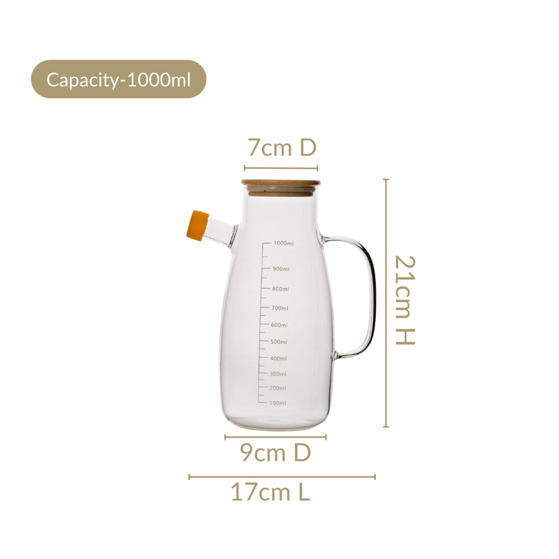 Borosilicate Glass Jar 1000ml