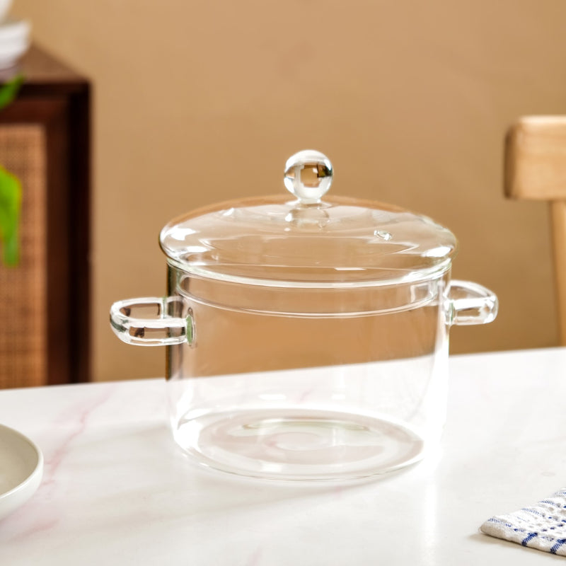 Borosilicate Glass Stovetop Cooking Pot 1750ml