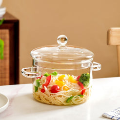 Borosilicate Glass Stovetop Cooking Pot 1750ml