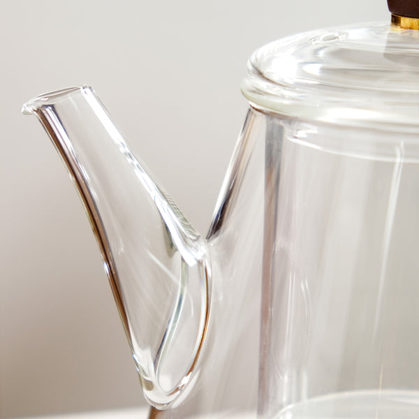 Fusion Wooden Handle Glass Teapot With Infuser 1000ml