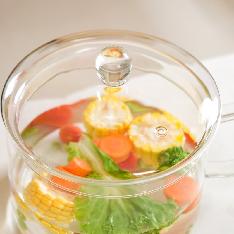 Borosilicate Multipurpose Glass Cooking Pot  2100ml