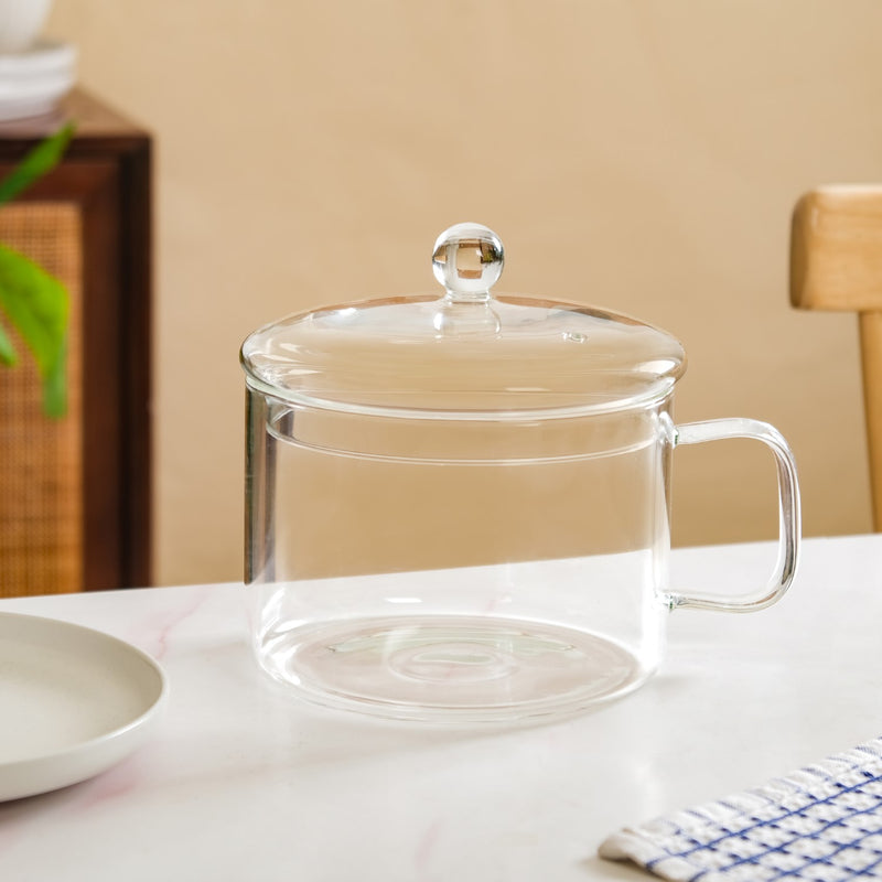 Borosilicate Multipurpose Glass Cooking Pot  2100ml