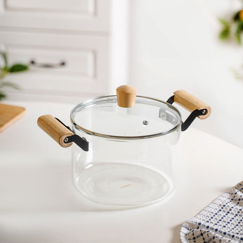 Borosilicate Simmer Pot With Handle Medium 3500ml